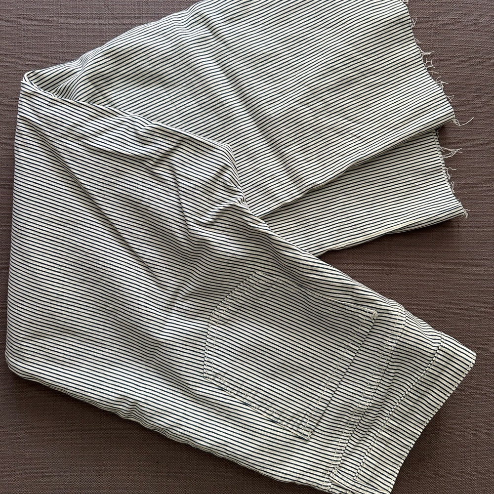 Kut from the Kloth Women's Straight Leg Pinstripe Jeans in Light Gray & White - Picture 2 of 6